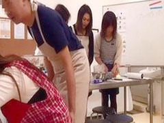 Pulled by Sushi - Cooking School Students' XXX Games with Asian Chef Toy
